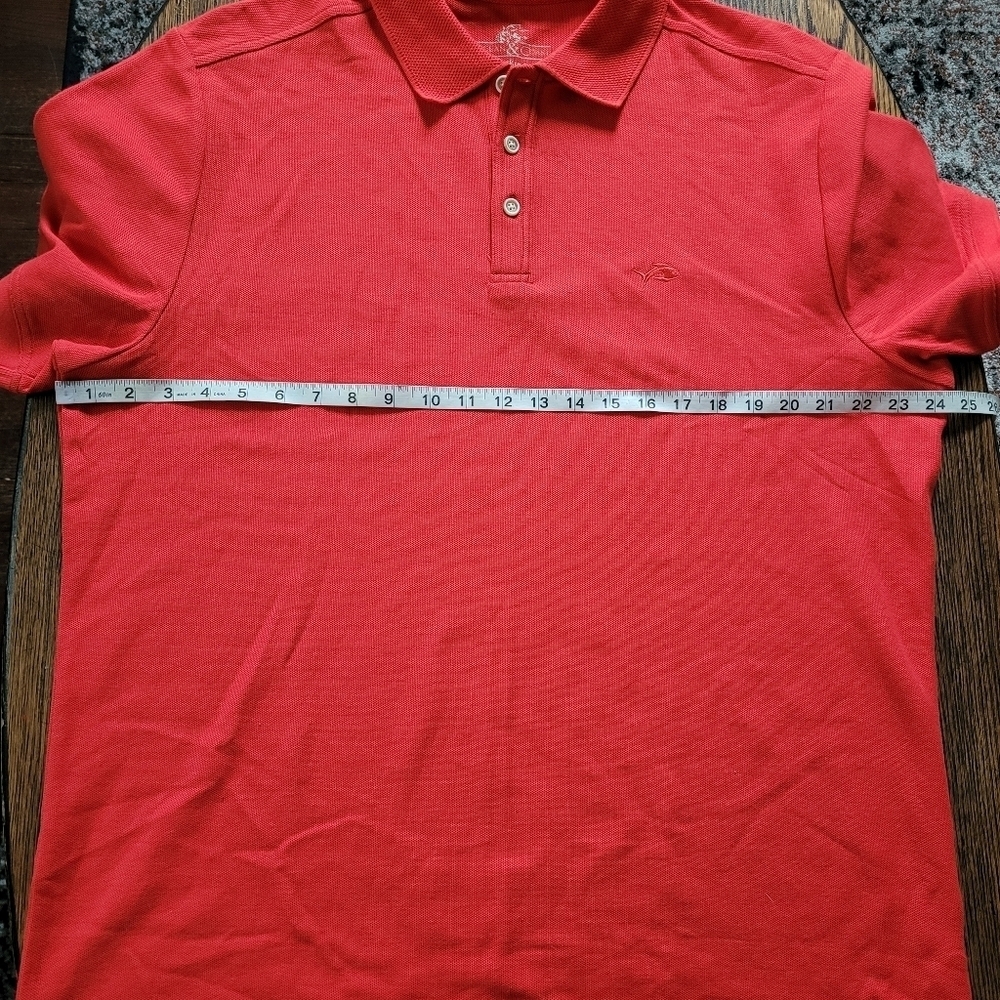 Ocean & Coast Reddish Orange Moisture Wicking Polo Shirt Size Men's XL - Picture 9 of 11